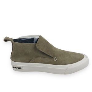 SeaVees Men’s Huntington Middie Suede Mid-Profile Slip-On Nautical Sneakers 7.5